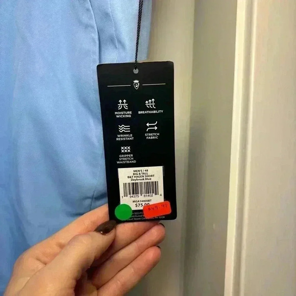 Walter Hagen Perfect 11 Collection Mens Flat Front Shorts W 48" Big & Tall Blue - Picture 3 of 6